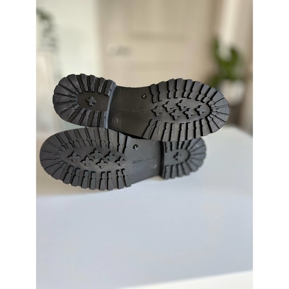 Antonio Melani Bertilli Black Leather Combat Boots Sz. 8 - Picture 2 of 7